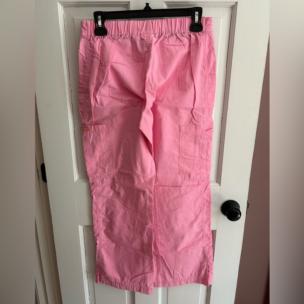 Pink Cargo Scrub Pants - Picture 2 of 4